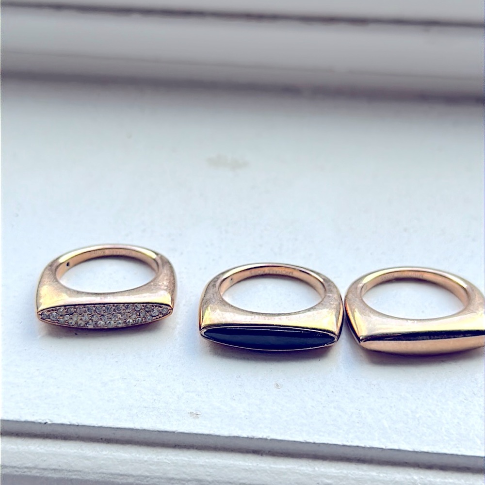 MK rose gold ring size6. Engraved size & Michale Kores .